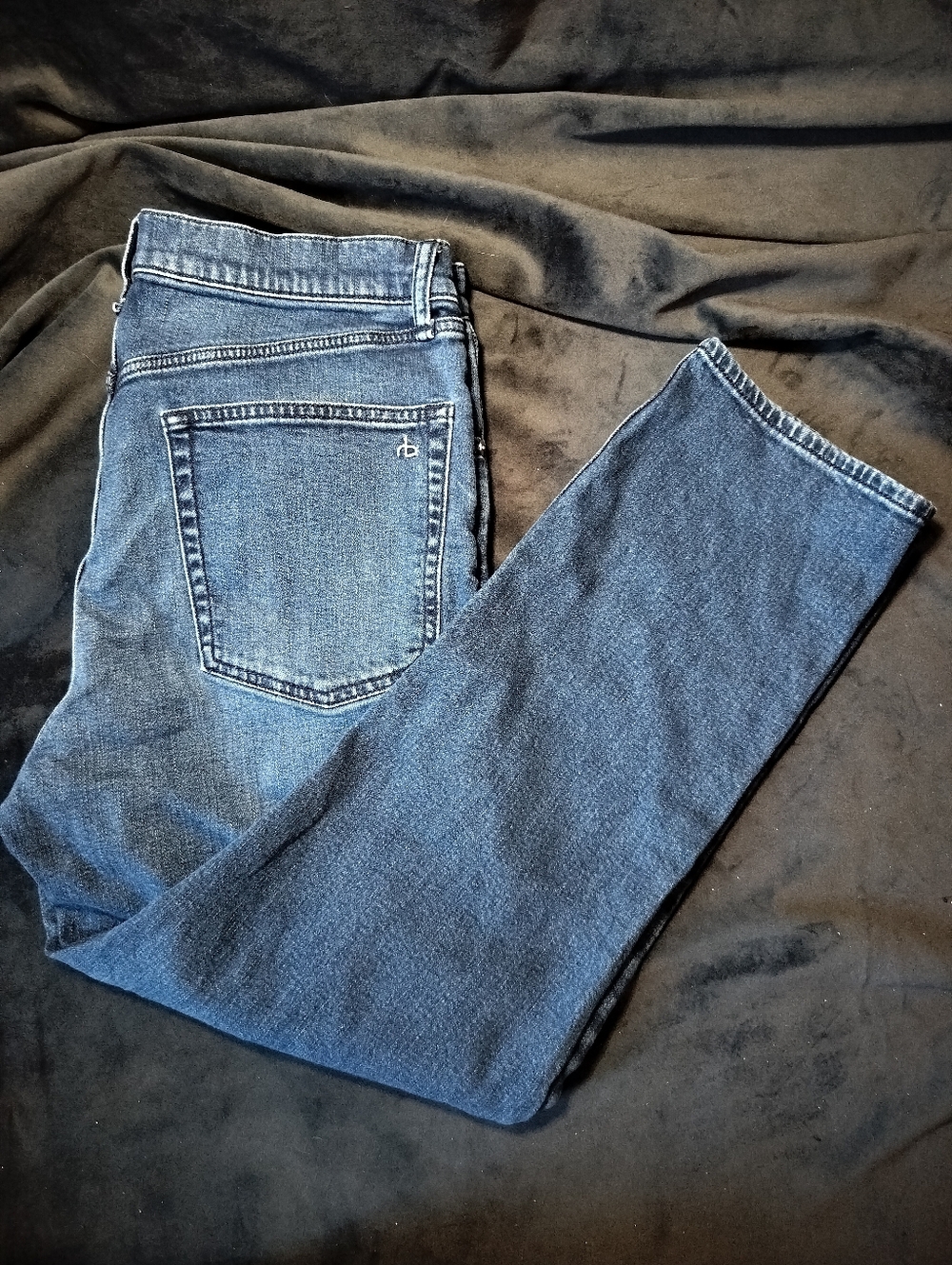 rag & bone Classic Straight-Leg Jeans in Dark Blue
